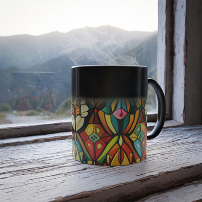 Kaleidoscope Design Color Morphing Mug, 11oz