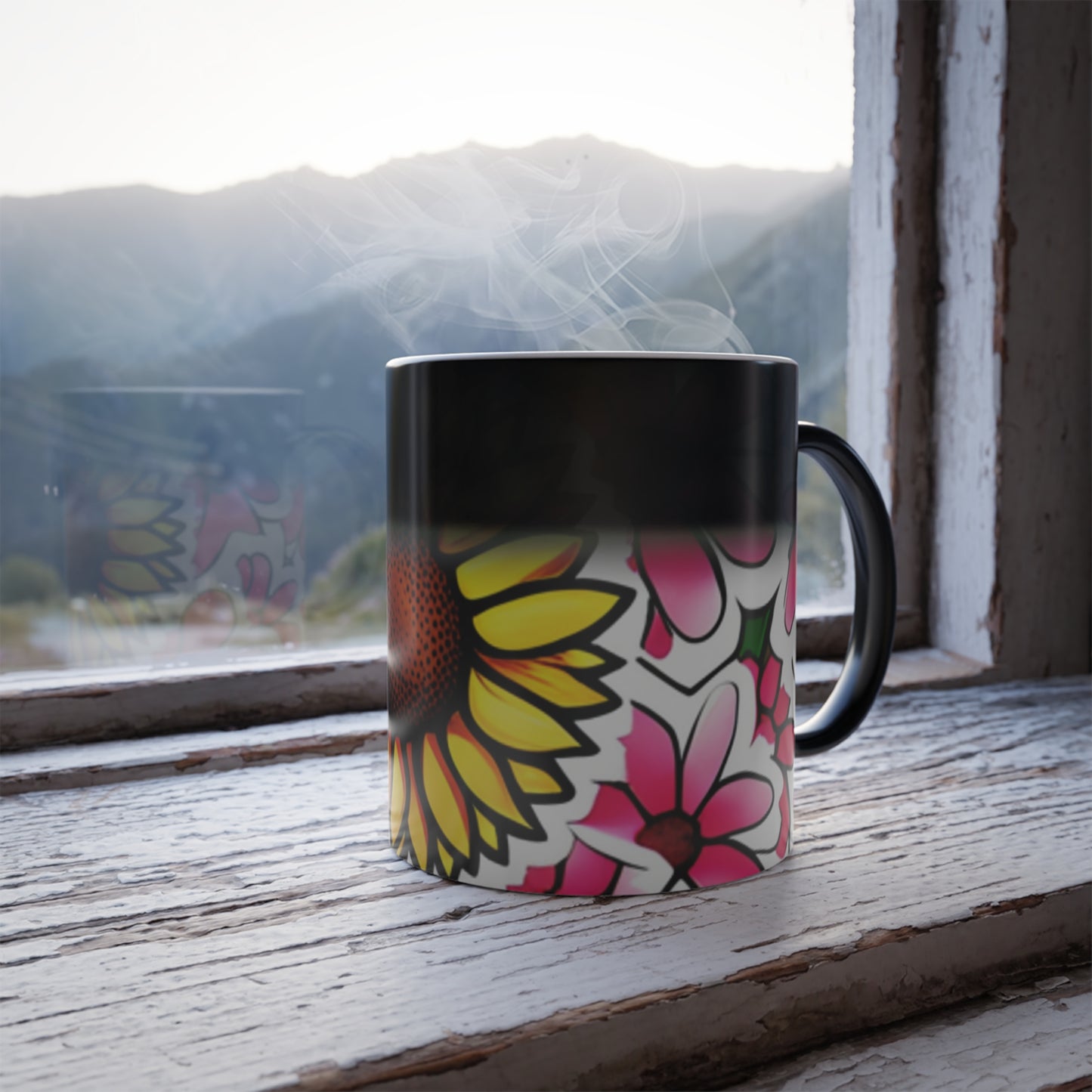 Sunflower & Cherry Blossom Color Morphing Mug, 11oz