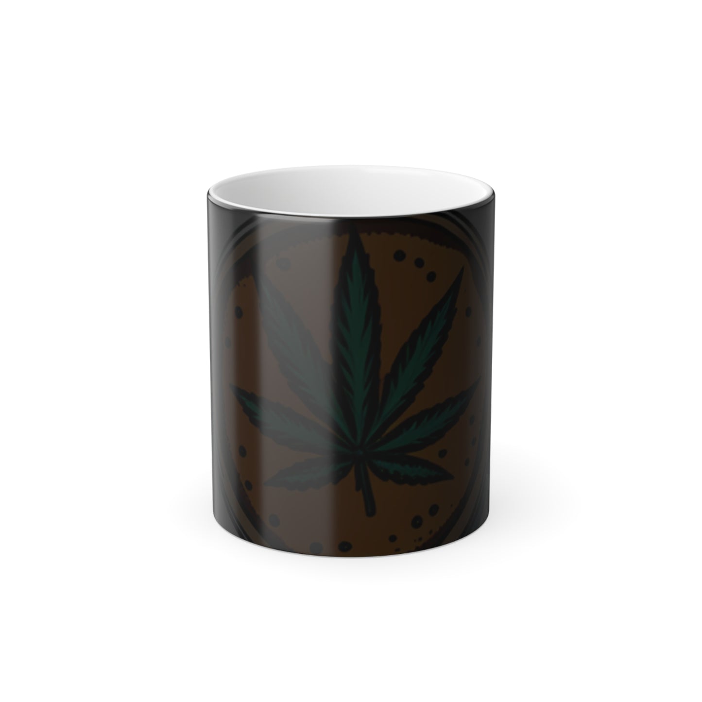 Coffee Beans And Weed Color Morphing Mug, 11oz