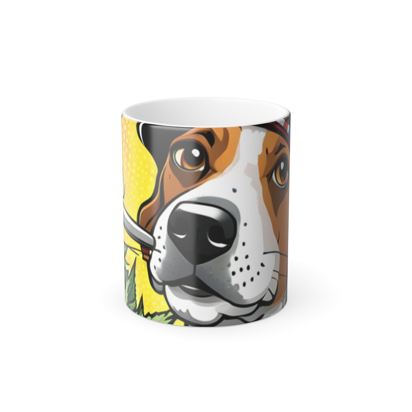 Smoking Pup Color Morphing Mug, 11oz