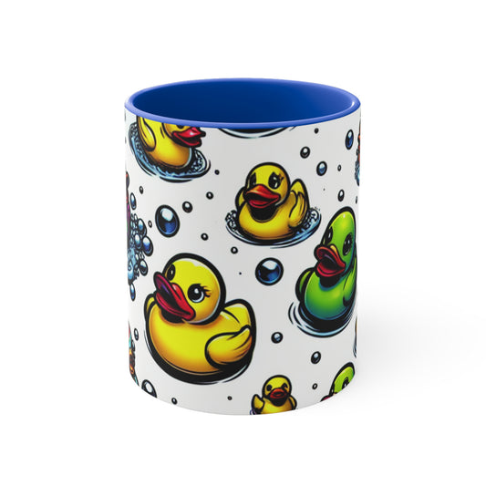 Mug - Rubber Duckies Design Accent Mug