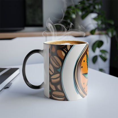 Coffee Beans And Weed Color Morphing Mug, 11oz