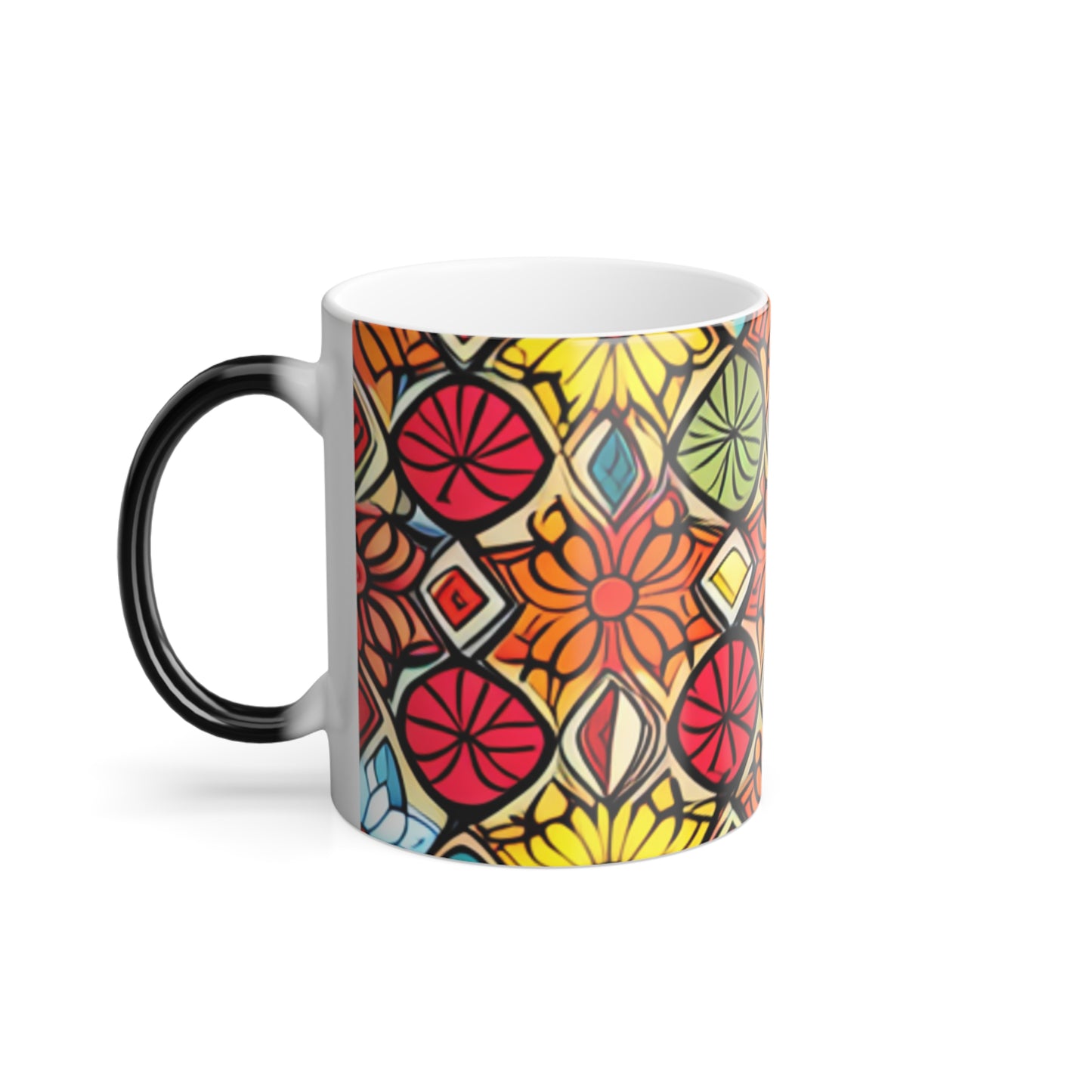 Flower Pattern Color Morphing Mug, 11oz