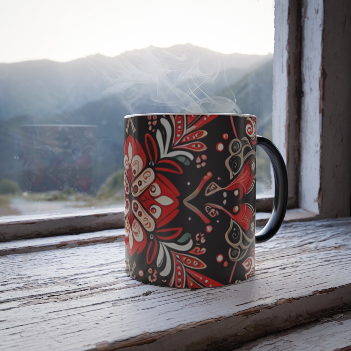 Paisley Pattern Color Morphing Mug, 11oz