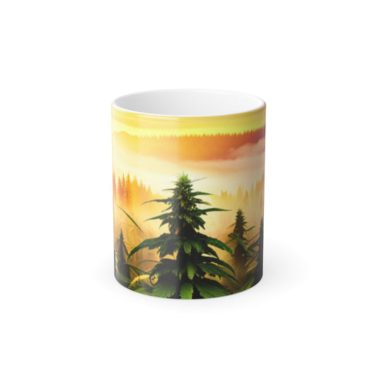 Weed Field Design Color Morphing Mug, 11oz