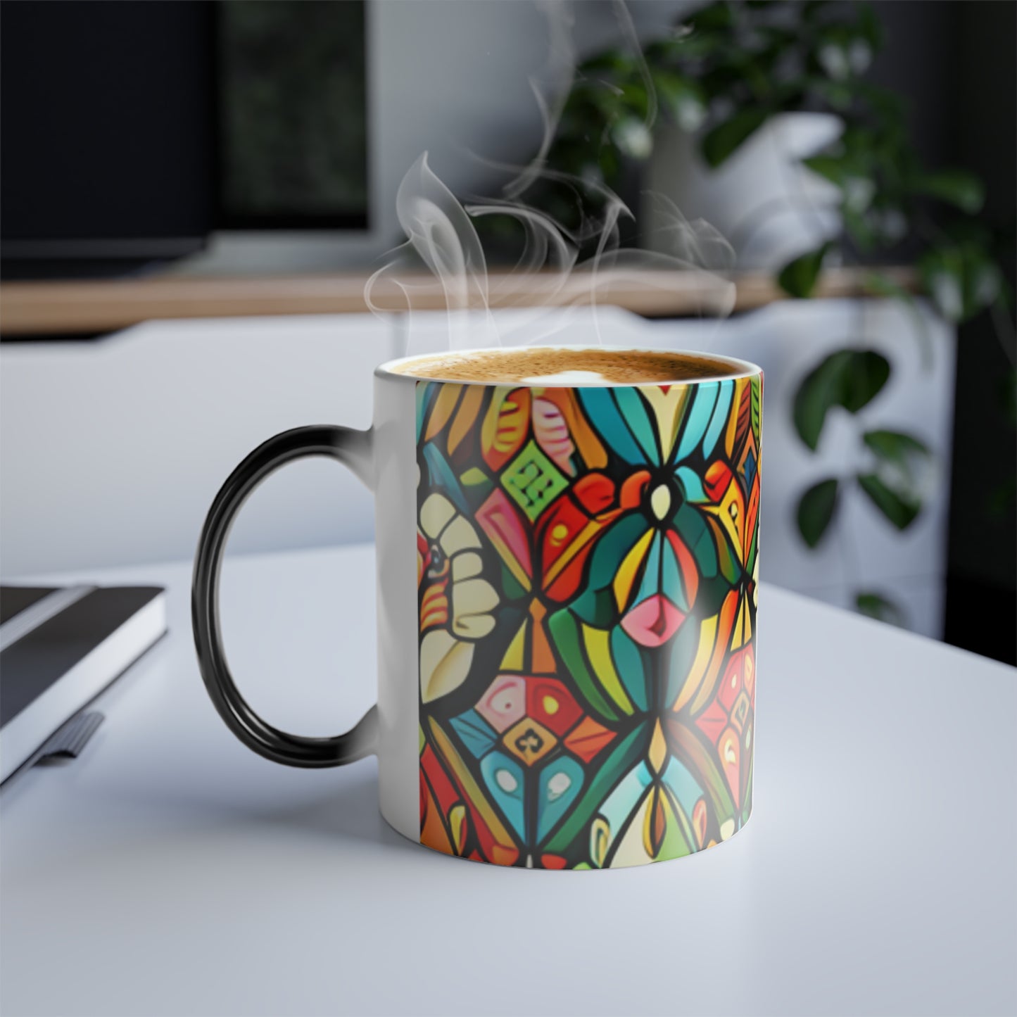 Kaleidoscope Design Color Morphing Mug, 11oz