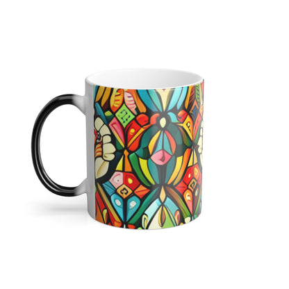 Kaleidoscope Design Color Morphing Mug, 11oz