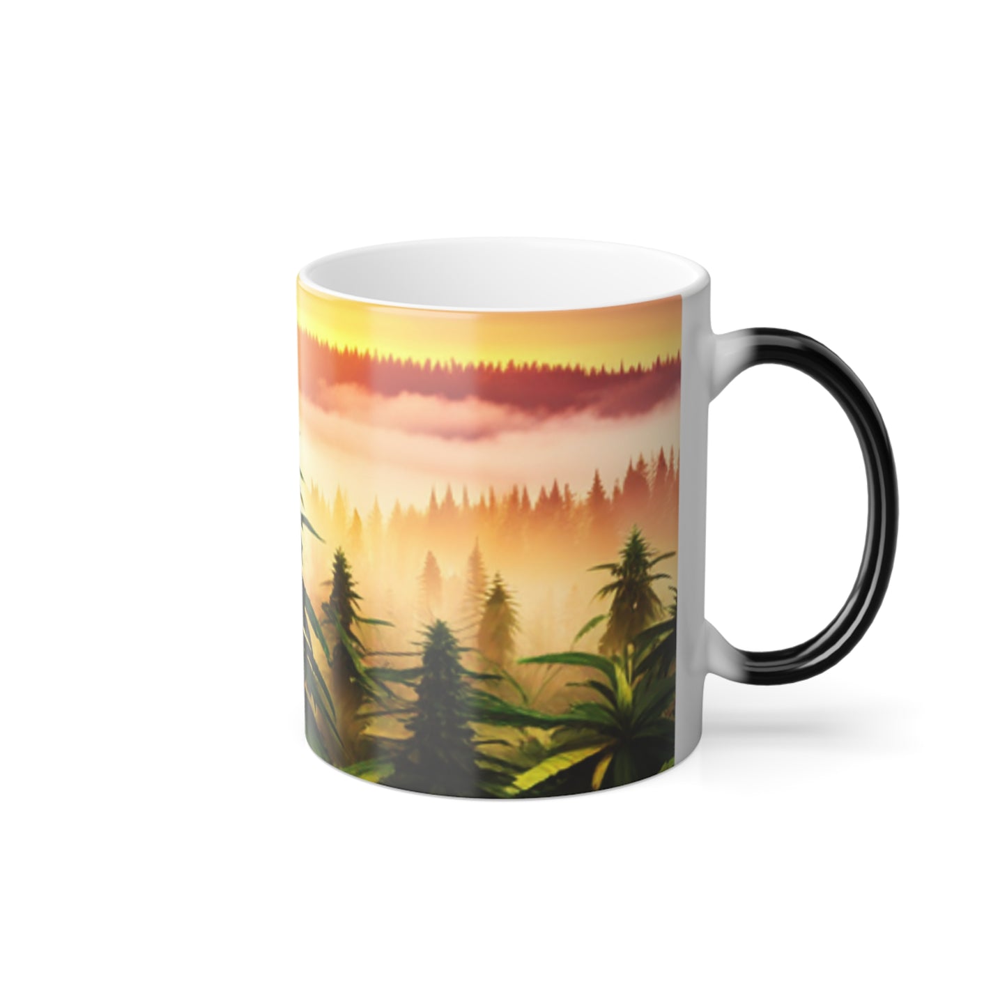 Weed Field Design Color Morphing Mug, 11oz