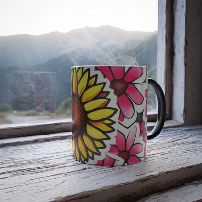 Sunflower & Cherry Blossom Color Morphing Mug, 11oz