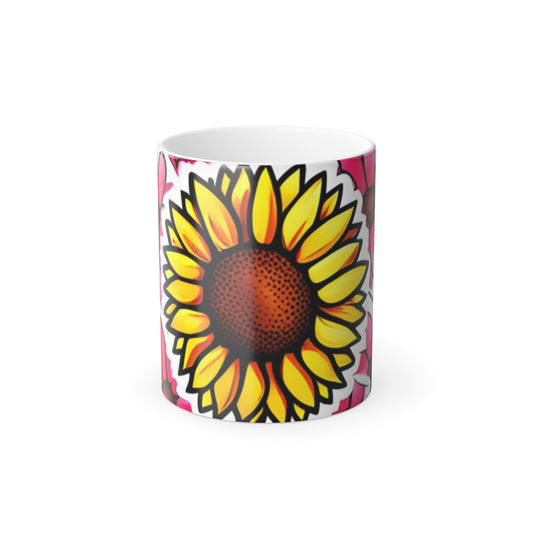 Sunflower & Cherry Blossom Color Morphing Mug, 11oz