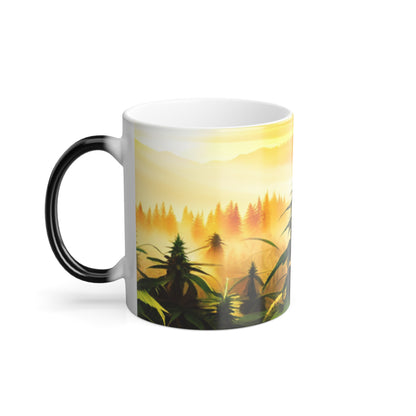 Weed Field Design Color Morphing Mug, 11oz