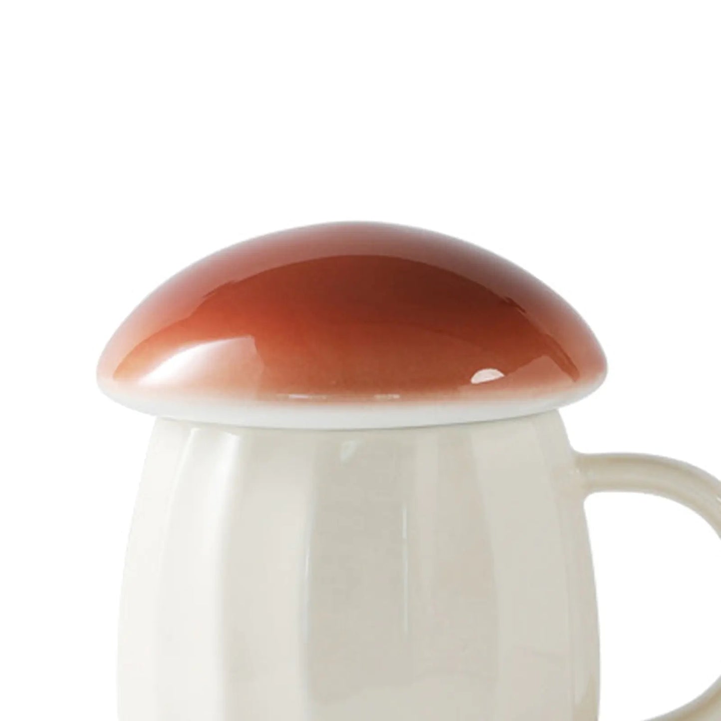 Mushroom Cup With Lid Ceramic Coffee Mug