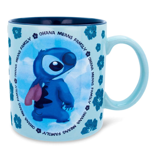 Disney Lilo & Stitch "Ohana Means Family"  Large Ceramic, 20oz Cup